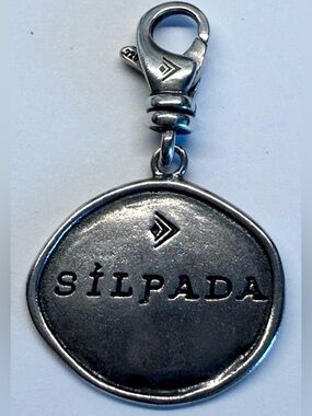 Silpada Sterling Silver 925 Charm “Live Life in Style” Clip Pendant